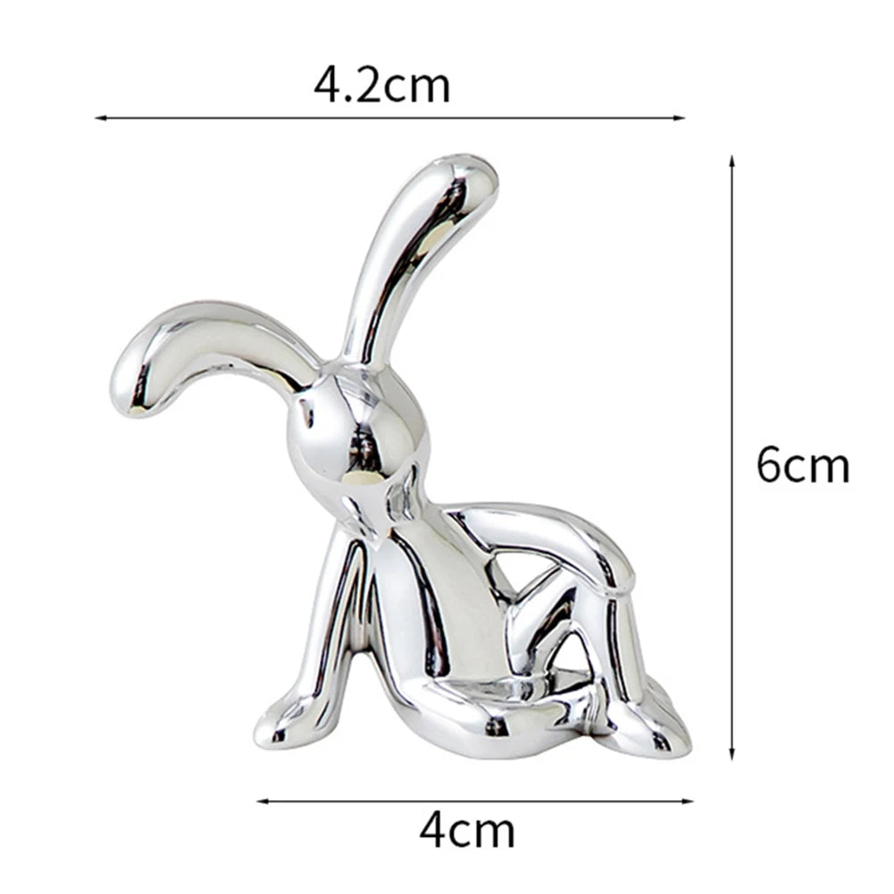 Cartoon Animal Rabbit Car Interior Center Console Decoration Personality Dining Table Desk Creative Props Accessories