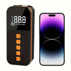 Car Air Compressor With Digital Pressure Gauge Flashlight And Cell Phone Charging Motorcycle Bicycle And Ball Inflator 3000mAh