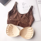 Breathable Sports Bras Women Hollow Out Padded Sports Bra Top Plus Size Gym Running Fitness Yog Sports Seamless Fitness Amagi