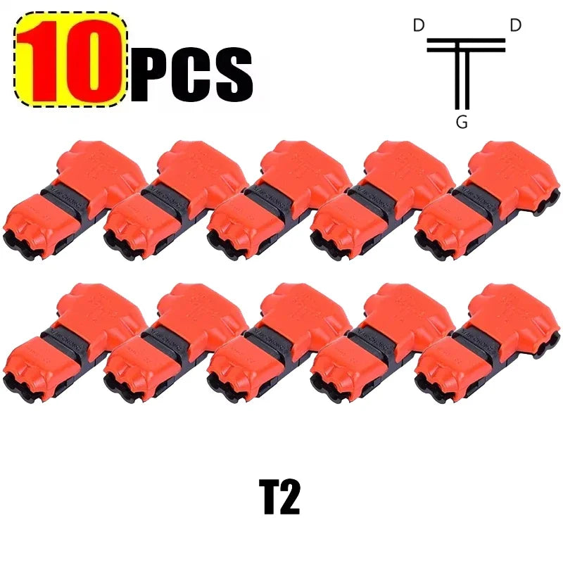 T-Tap Wire Connectors – I & T Type 2-Pin Splice Connector 12V 24V DC 300V AC 18-22AWG