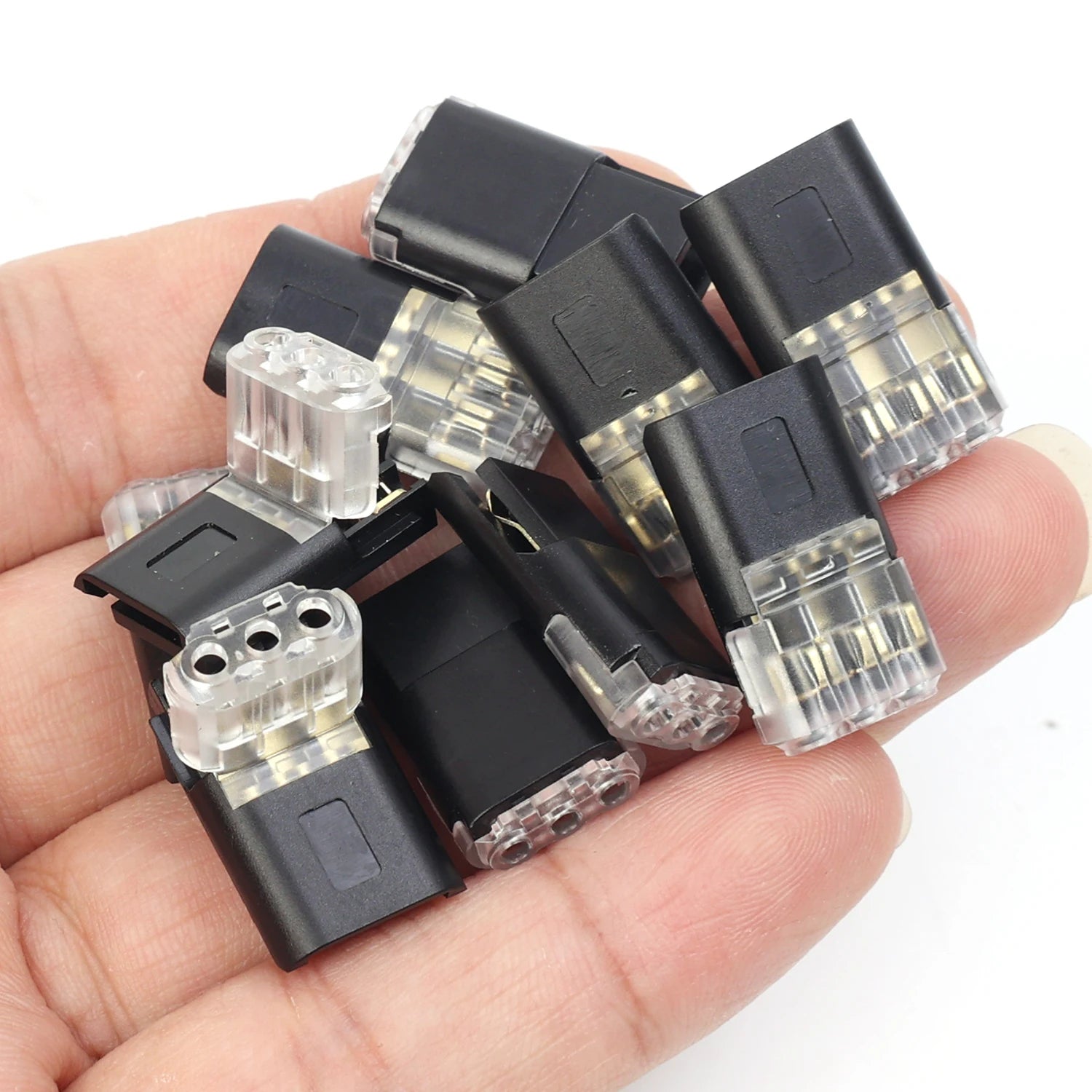 3-Pin Plug Electrical Connector 3-Wire Interchangeable Quick Wire Connector Automotive Wire Cable Ribbon Terminal Connector