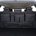 Car Trunk Organizer Rear Seat Back Storage Bag Net High Capacity Hanging Tidying Interior Pouch Auto Accessories Supplies Tools