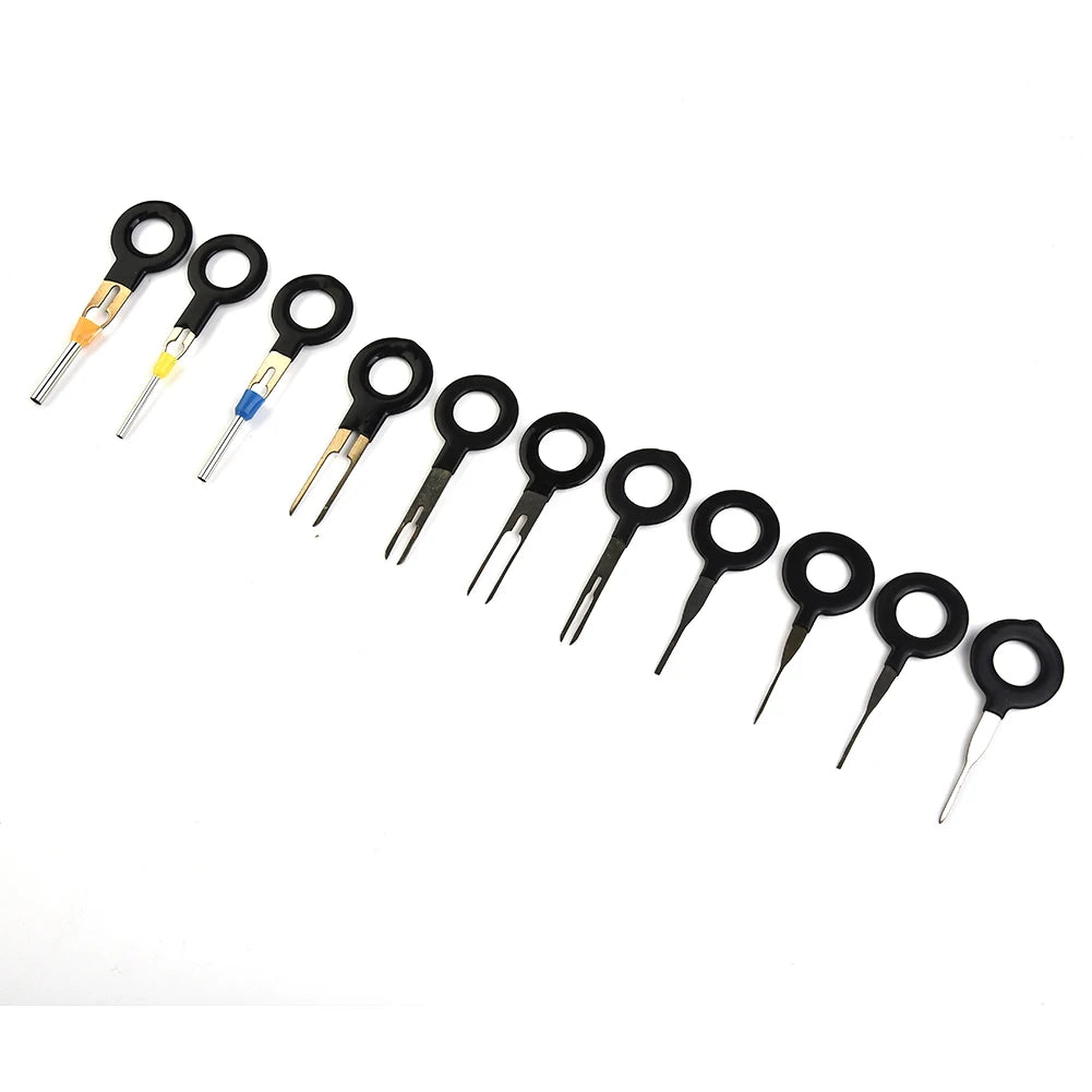 11pcs/Set Car Wire Terminal Removal Kit Tool Crimp Connector Extractor Release Pin Remover Repairing Disassembly Tools