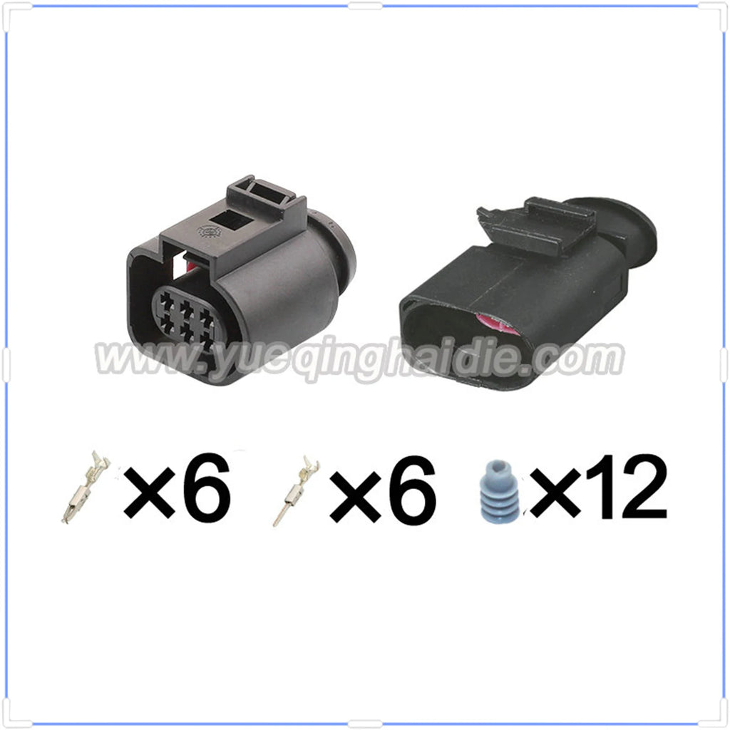 6-Pin Connector Waterproof 1.5mm Male Female Connector Automotive Wire Harness Cable Socket for Audi VW 3B0973813 1J0973713