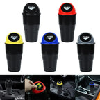 Round Car Trash Can with Lid, Car Garbage Box Car Door Trash Can Fashionable and Creative Water Cup Holder, Storage Bucket Amagi