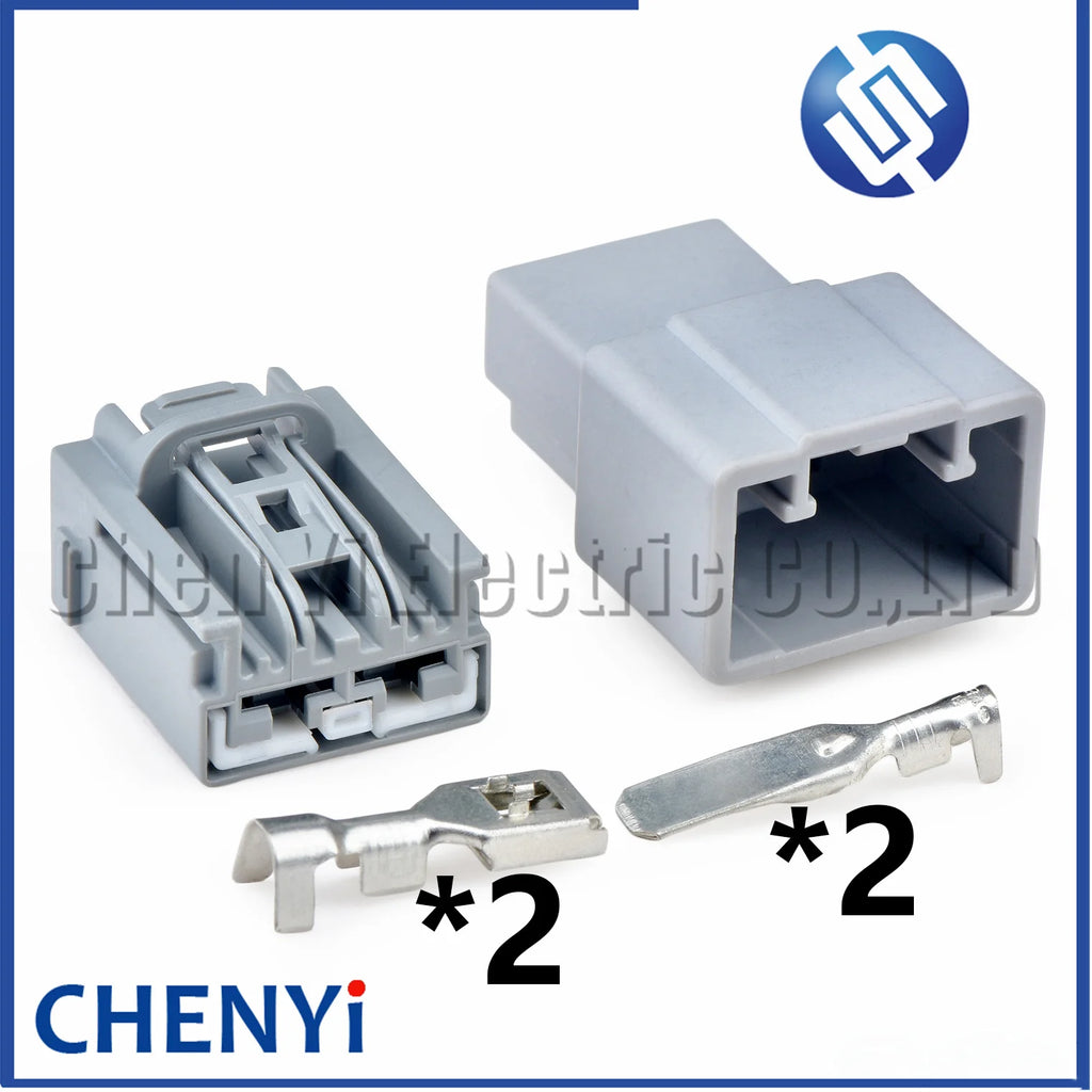 2 Pin 6.3mm Series auto motorcycle wiring harness plug car connector 7283-6458-40 7282-6458-40 For Volvo Toyota Honda Ford