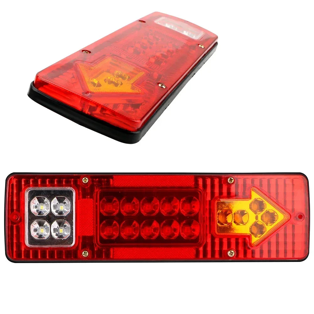 24V Trailer Truck LED Rear Taillight Arrow LED Tail Lamp Boat RV Caravan Van Reversing Night Driving Safety Warning Light Amagi