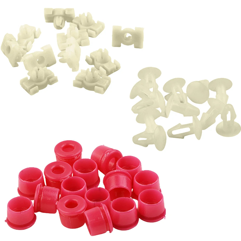 52Pcs Car Clamps Plugs Grommets Door Gasket Strip Trim Clips For Mercedes For Benz W123 Car Plastic ExteriorAccessories