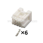 6-Pin Connector Unsealed 2.2mm Male Female Connector Automobile Wire Harness Cable Plug for Nissan sylphy 6098-6947 6098-6970