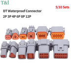 5/10/20Sets Deutsch DT Waterproof Connector Electrical Wire Socket Plug For Car 2P/3P/4P/6P/8P Kit Box Suit DT06-4S DT04-2P DT06