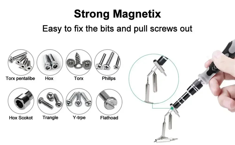Car 115-in-1 Screwdriver Tool Set: Get Ready For Any Repair Job - IncludesTools For Cellphones, Laptops, Cameras & More Amagi
