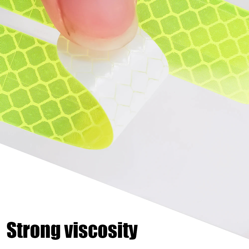 60/10pcs Motorcycle Helmet Reflective Strips Sticker Night Safe Driving Warning Tape General Fluorescent Car Decorative Stickers