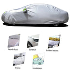 Universal For Audi A3 A4 A5 A6 A7 B7 B8 C5 Q2 Q3 Q5 7 Body Full Covers Black/Silver Outdoor Sun Snow Rain Protection Cover Amagi