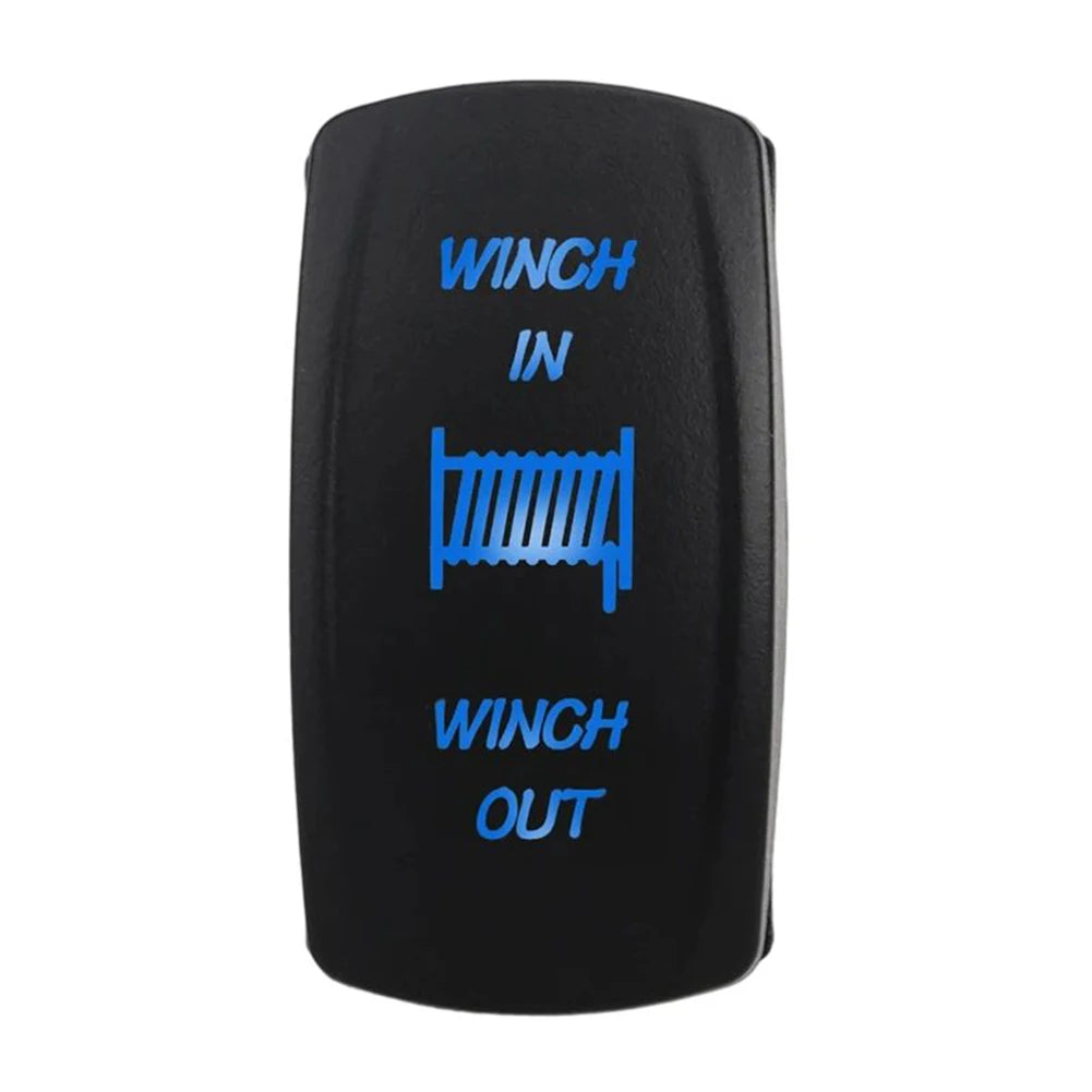 1 PC Winch IN OUT  Switch LED Rocker UTV Truck Boat 7 Pin  Switch Boat-shaped Switch For  Car Marine Truck Camper  Accessorie