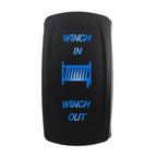 1 PC Winch IN OUT  Switch LED Rocker UTV Truck Boat 7 Pin  Switch Boat-shaped Switch For  Car Marine Truck Camper  Accessorie