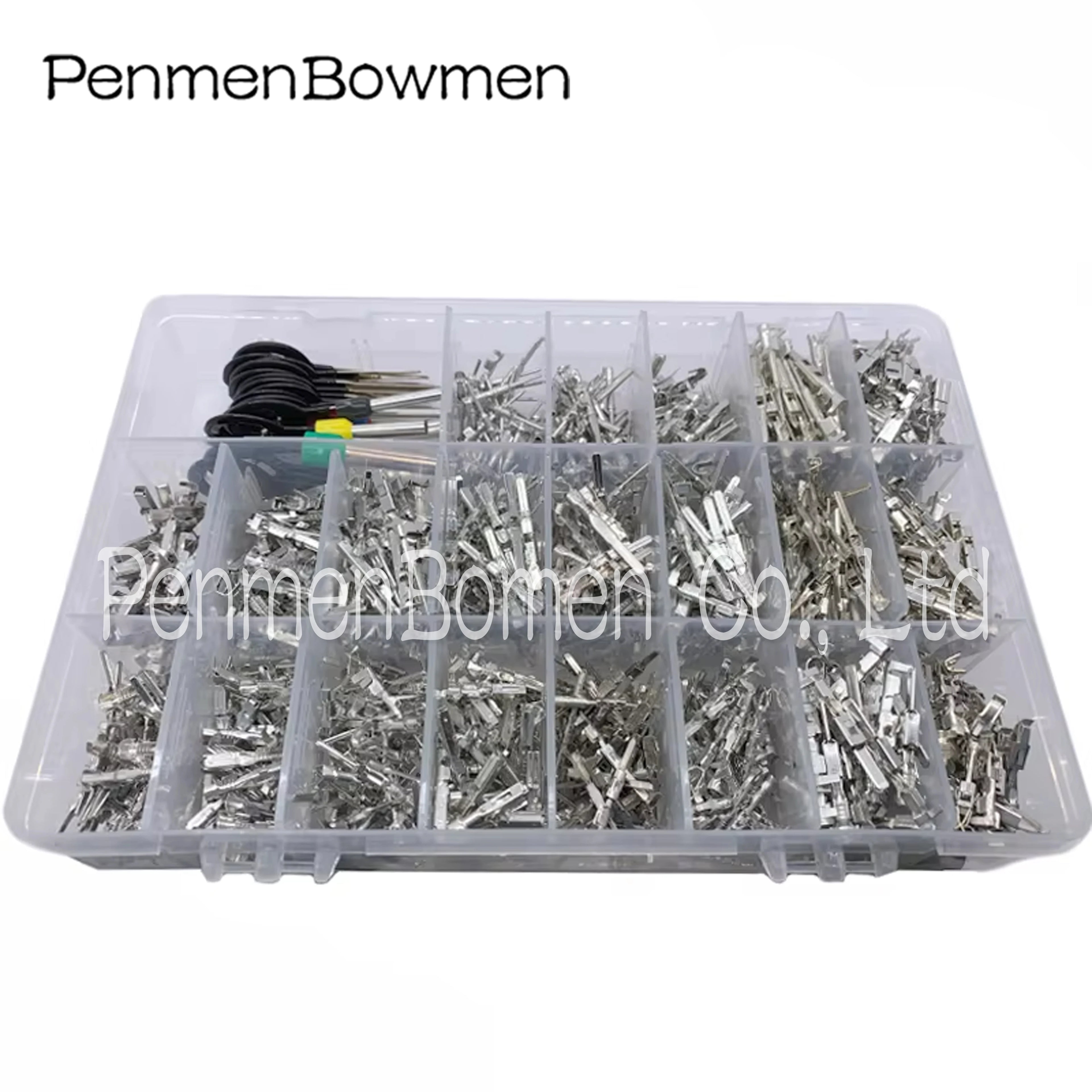 1050 Pcs Car Electrical Wire Terminal 1/1.5/1.8/2.2/2.8/3.5mm Electric Connector Plug Removal Male Female Crimp Auto Plug Pins