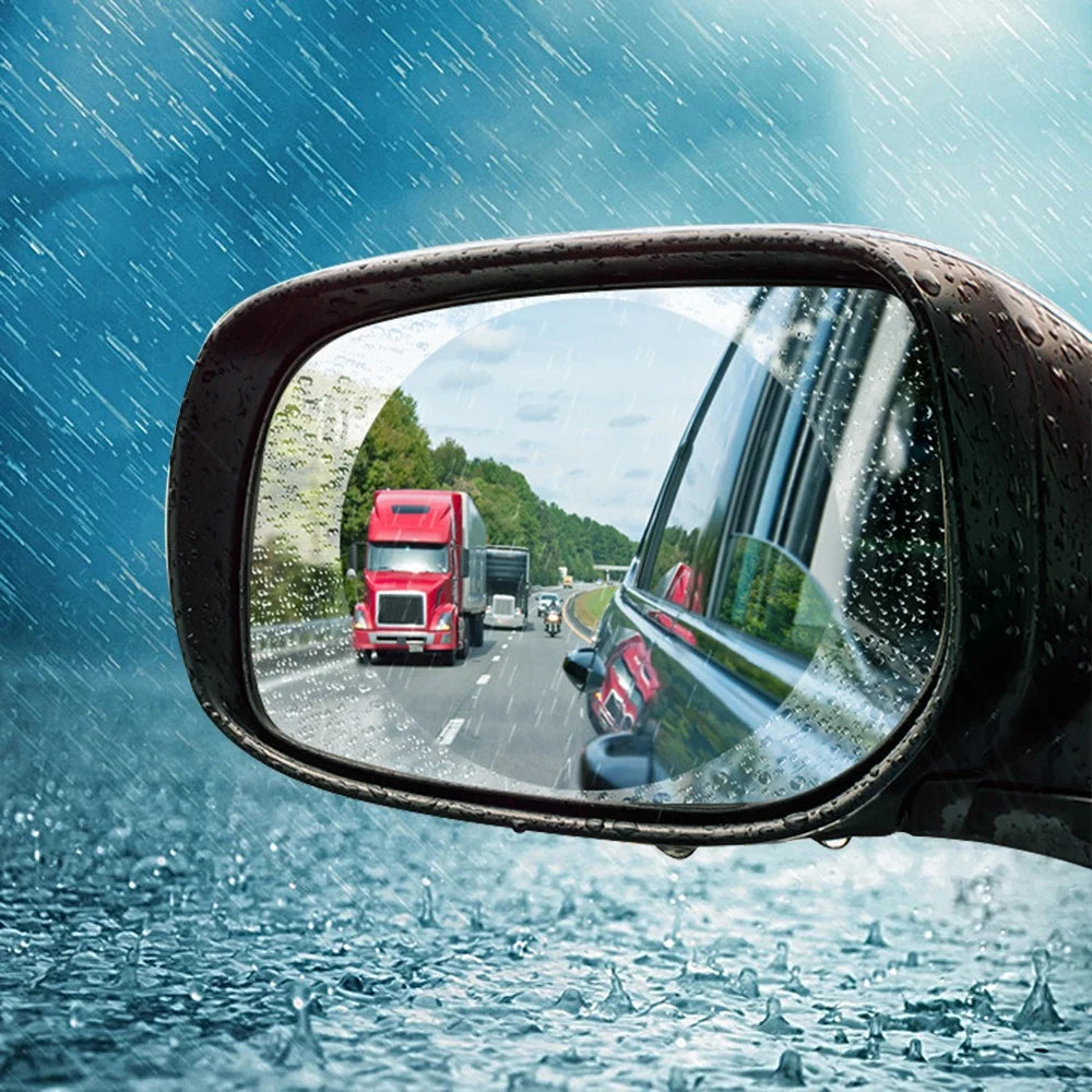 Car Rearview Mirror Protective Film Side Windows Sticker Anti Fog Glare Rainproof Waterproof Mirror Film Clear Nano Coatin