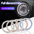 Car Bling One-Click Start Stop Engine Ignition Ring Sticker Crystal Rhinestone Circle Decor Accessories amagi