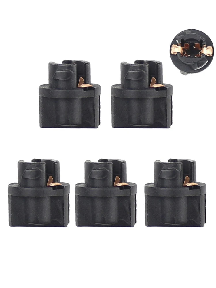 5Pcs Signal Lamp T5 LED Twist Socket Instrument Panel Cluster Socket Lamp Holder Base T5 Socket Car Bulbs Base