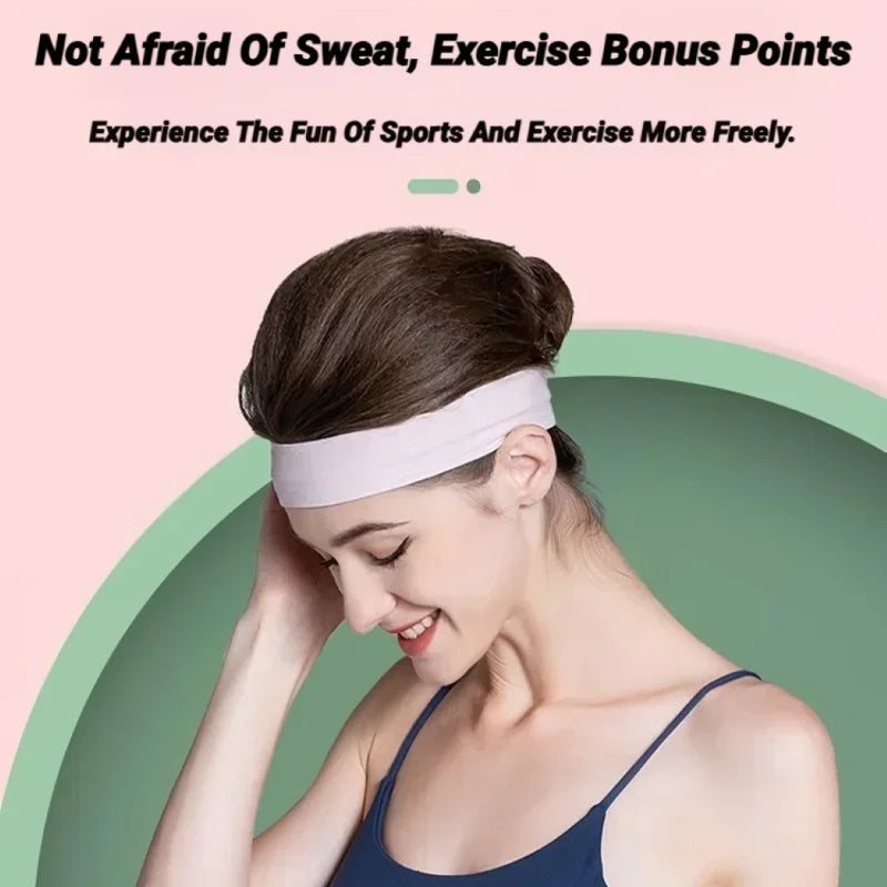 Mens Sports Headband Sweatband Anti-slip Stretch Elastic Outdoor Sport Sweat Headband Women Gym Running Tennis Headwrap Amagi