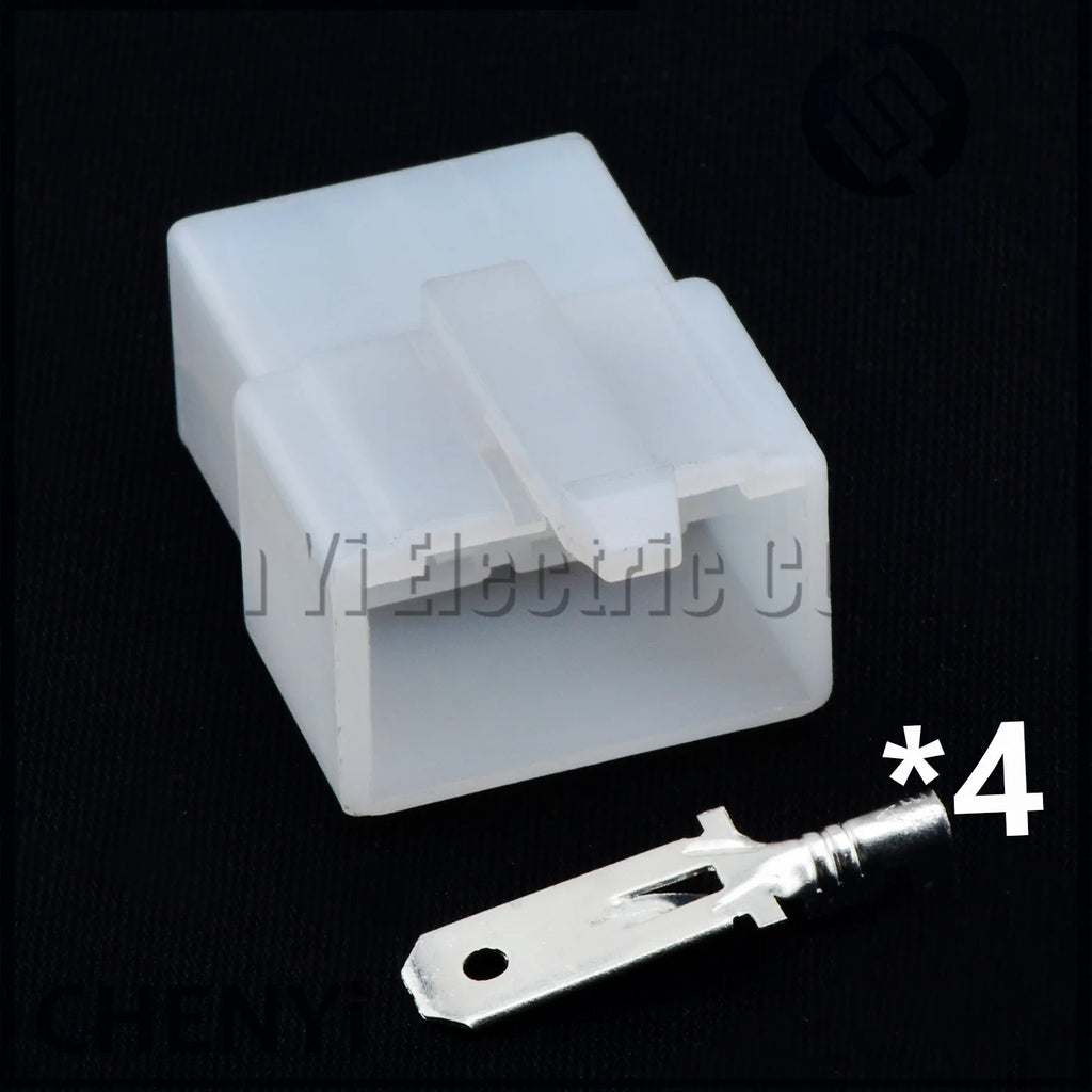 4 Pin 6.3 mm series male or female Automotive connector Motorcycle harness plug 6111-2001 PH035-04010 6120-2043 PH031-04010