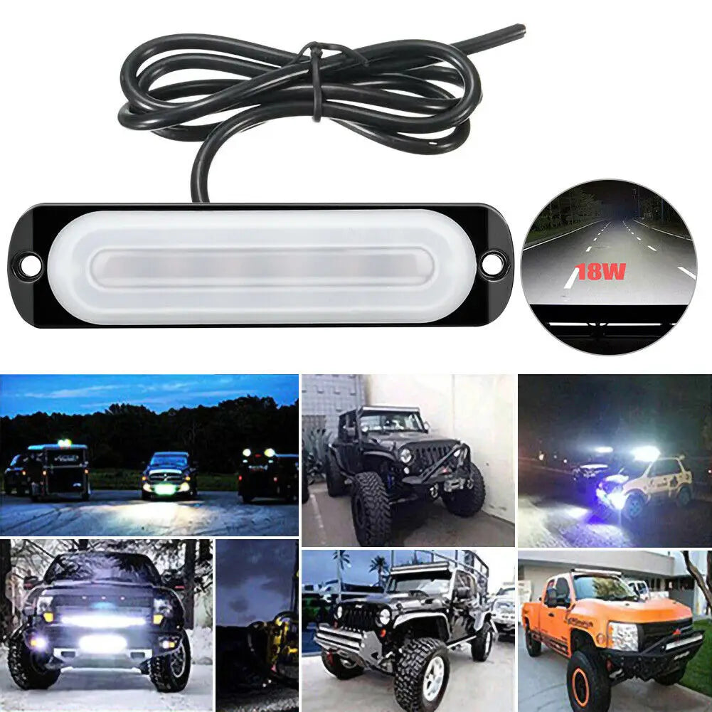 Car LED Light12V 24W White 6LED Car Truck Fog Light Lamp Off Road Safety Urgent Signal Truck Side Marker Lights
