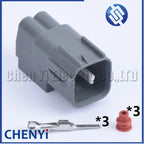 3 Pin auto waterproof connector harness plug Ignition Coil wiper water spray motor plug MG641362-4 MG651359-4 For Hyundai Kia