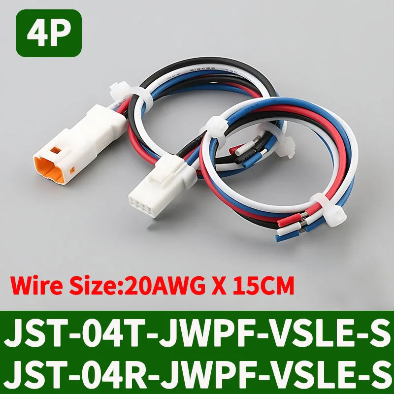 5/20 SETS JST02T/02R-JWPF-VSLE JWPF Series Male Female Plug Docking Harness Mini Car Motorcycle With 20AWG 15CM Wire Connector