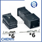 6 Pin Automotive connector Car Anti-glare Rearview Mirror harness plug 8E0971833 8E0971834 1418784-1 0-1418780-1