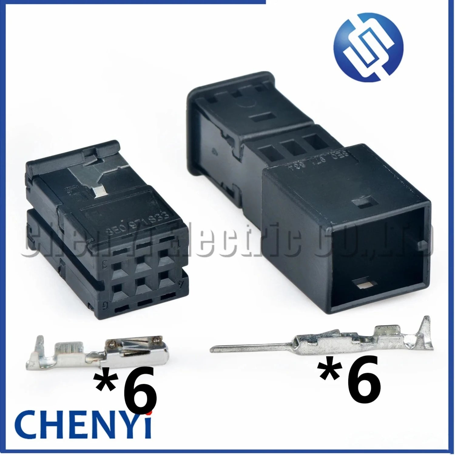 6 Pin Automotive connector Car Anti-glare Rearview Mirror harness plug 8E0971833 8E0971834 1418784-1 0-1418780-1