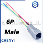 DTM series 6 Pin Automotive waterproof connector Sealed Wire Harness Plug DTM06-6S DTM04-6P with 15cm wires For Deutsch