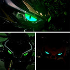Compact Night Light 3D Devil Eye Stickers Motorcycle Electric Scooter Modified Decorative Front Stickers Windshield Stickers