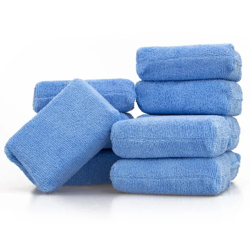 Microfibre Car Wax Applicator Pads Soft Auto Detailing Wax Sponge Rectangle Foam Paint Care Pad Polishing Auto Cleaning Amagi