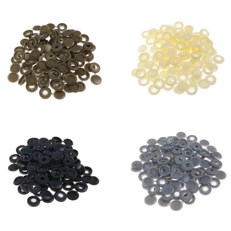 50Pcs Car Hinged Cover Cap Number Plate Fitting Fixing Self Tapping Screw For License Plate Screw Caps Screws Plugs