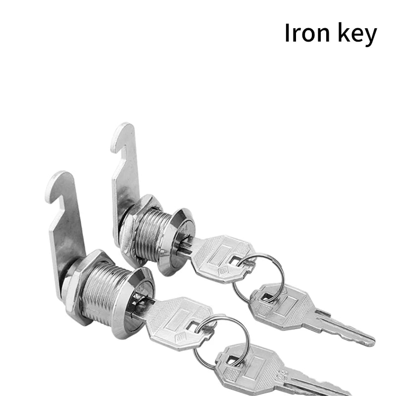Cabinet Cam Lock Set, 5 Pack Two-Sided Keyed Alike 16MM-30MM Cylinder Cam Locks Secure Mailbox File Drawer Compartment Lock