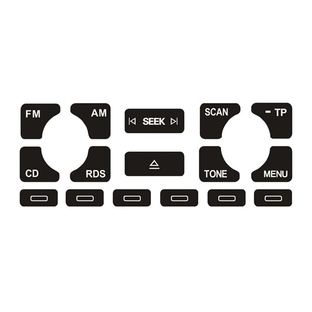 Door Lock Window Switch Button Repair Sticker For A3 8P 2004-2008 Radio Clima For ESP Headlight Button Repair Worn Knob Switch