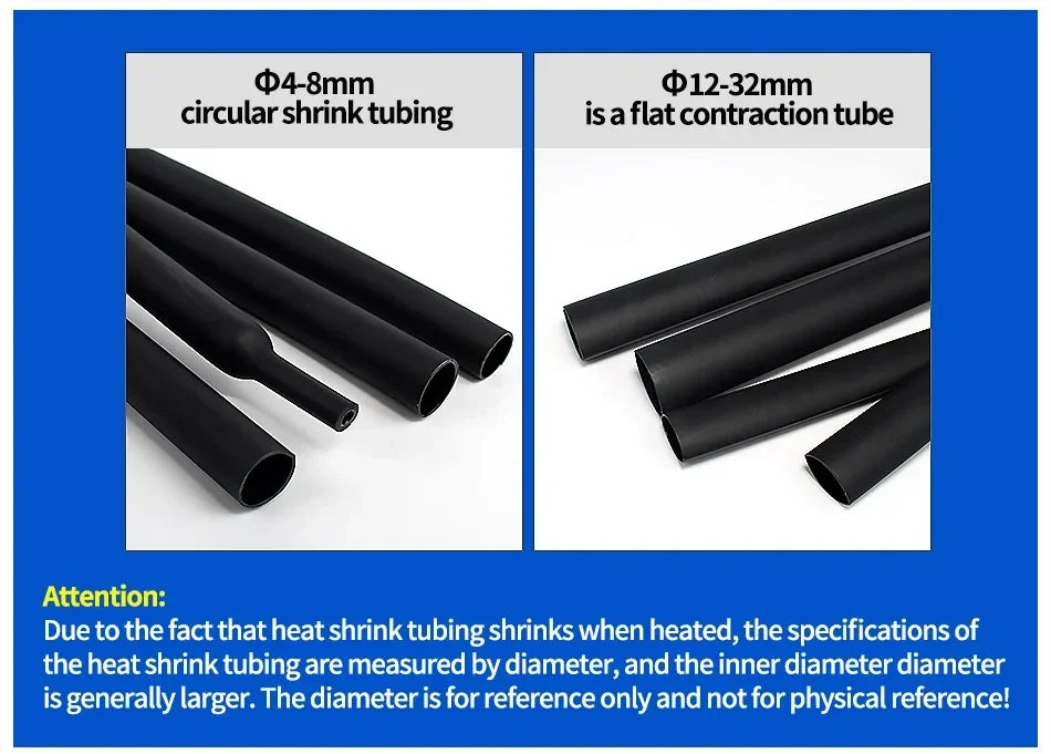 5Meter 4:1 Heat Shrink Tube with Glue Thermoretractile Heat Shrinkable Tubing Dual Wall Heat Shrink Tubing 4 6 8 12 16 20 24 32
