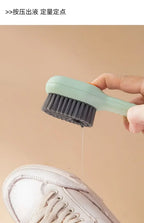 Shoe Brush Multifunction Cleaning Soft Automatic Liquid Shoe Brush Long Handle Clothes Soap Brush With Hook Clean Tool Amagi
