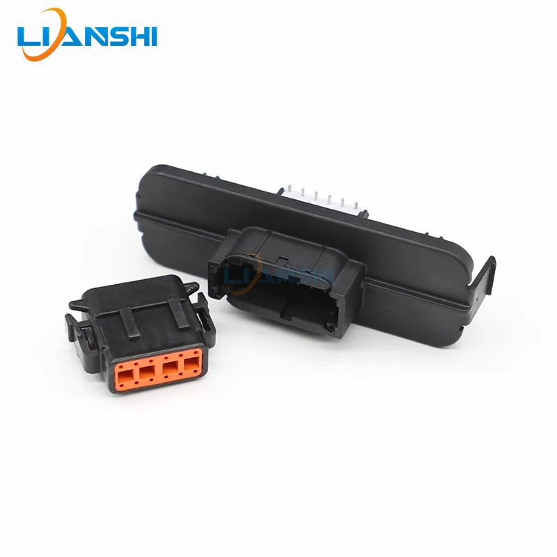 DTM13-12PA-R008 12-pin automotive waterproof connector, Dechi type DTM series PCB bent pin socket