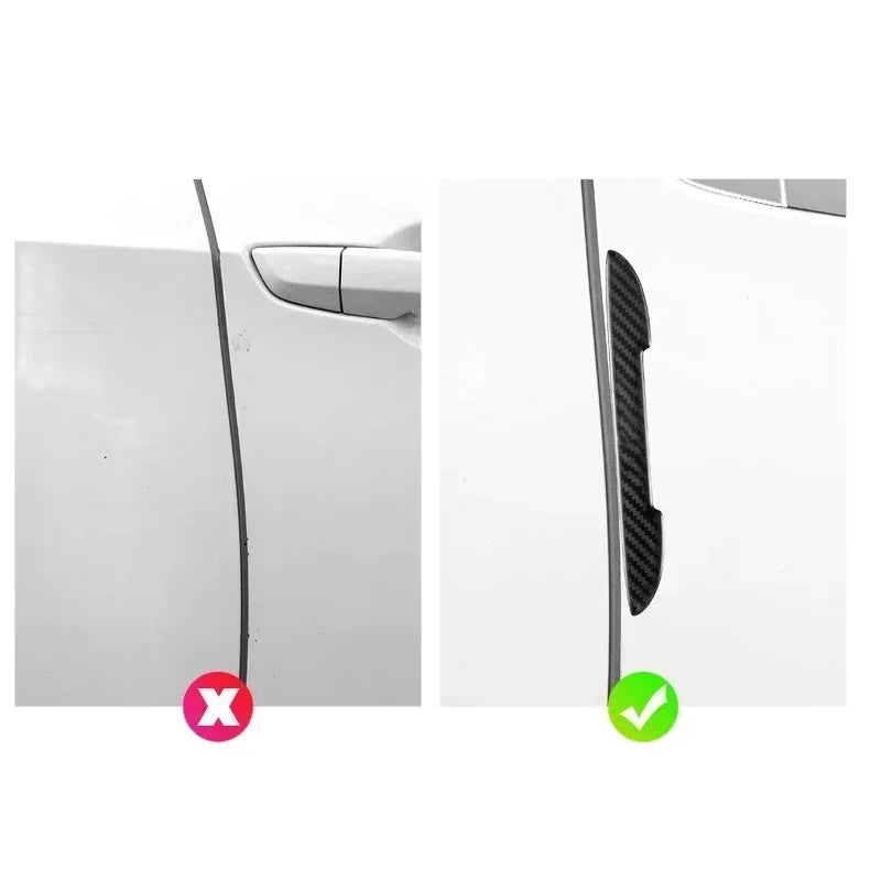 Car Door Carbon Fiber Anti-collision Protector Bar Stickers Rearew View Mirror Cover Protection StripSide Edge Protection Amagi