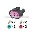 4Pin Connector Waterproof 6.3mm 9.5mm Male Female Connector Automotive Wiring Harness Cable Socket for VW 1J0906444 1J0906234