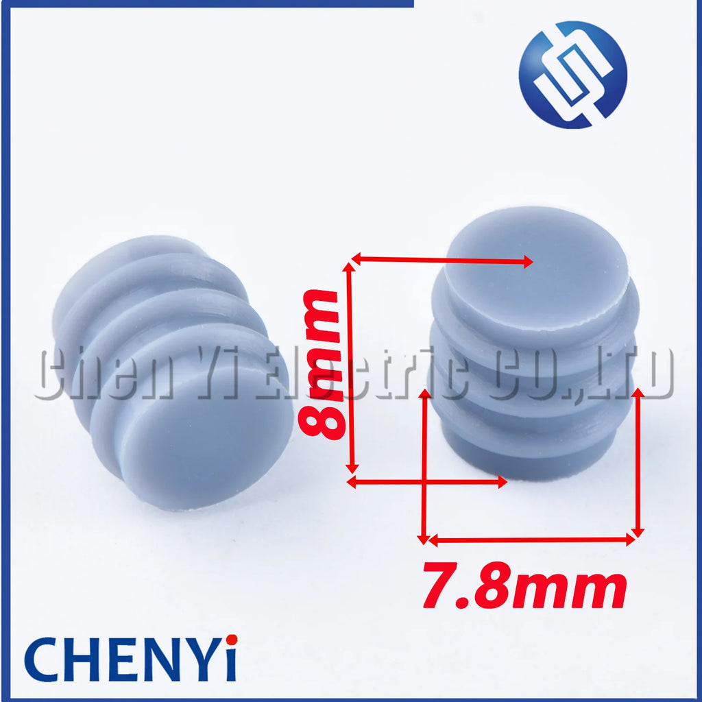 100 Pcs 1/1.5/1.8/3.5/4.8/6.3 car wire connector waterproof ring circle rubber seal solid plug silicone sheath cap for Connector