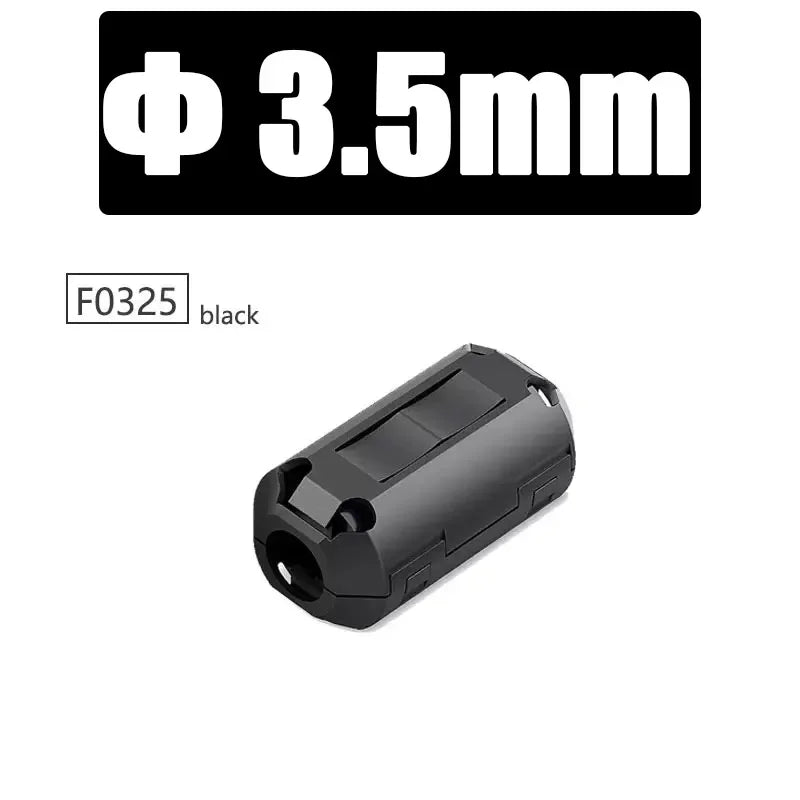 10/20/100PCS Snap-On Ferrite Core Clamp, 3.5–15mm Ring Magnetic Bead EMI RFI Noise Filter Choke for USB Power Audio Video Cables