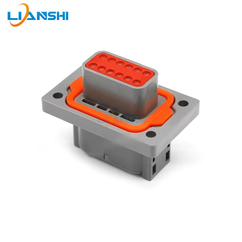 1-2303064-1 Automotive flange type waterproof plug DTM04-12PA-L012 with flange fixed connector with terminal DTM06-12SA