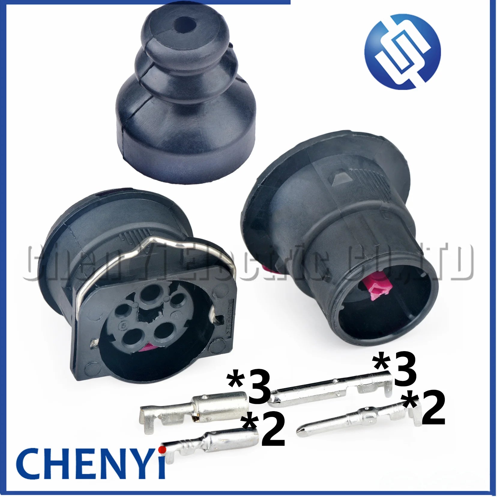 5 Pin Automotive waterproof connector Headlight Wire harness plug 8D0971966 With pins For J6 J6P J6L