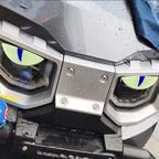 Compact Night Light 3D Devil Eye Stickers Motorcycle Electric Scooter Modified Decorative Front Stickers Windshield Stickers