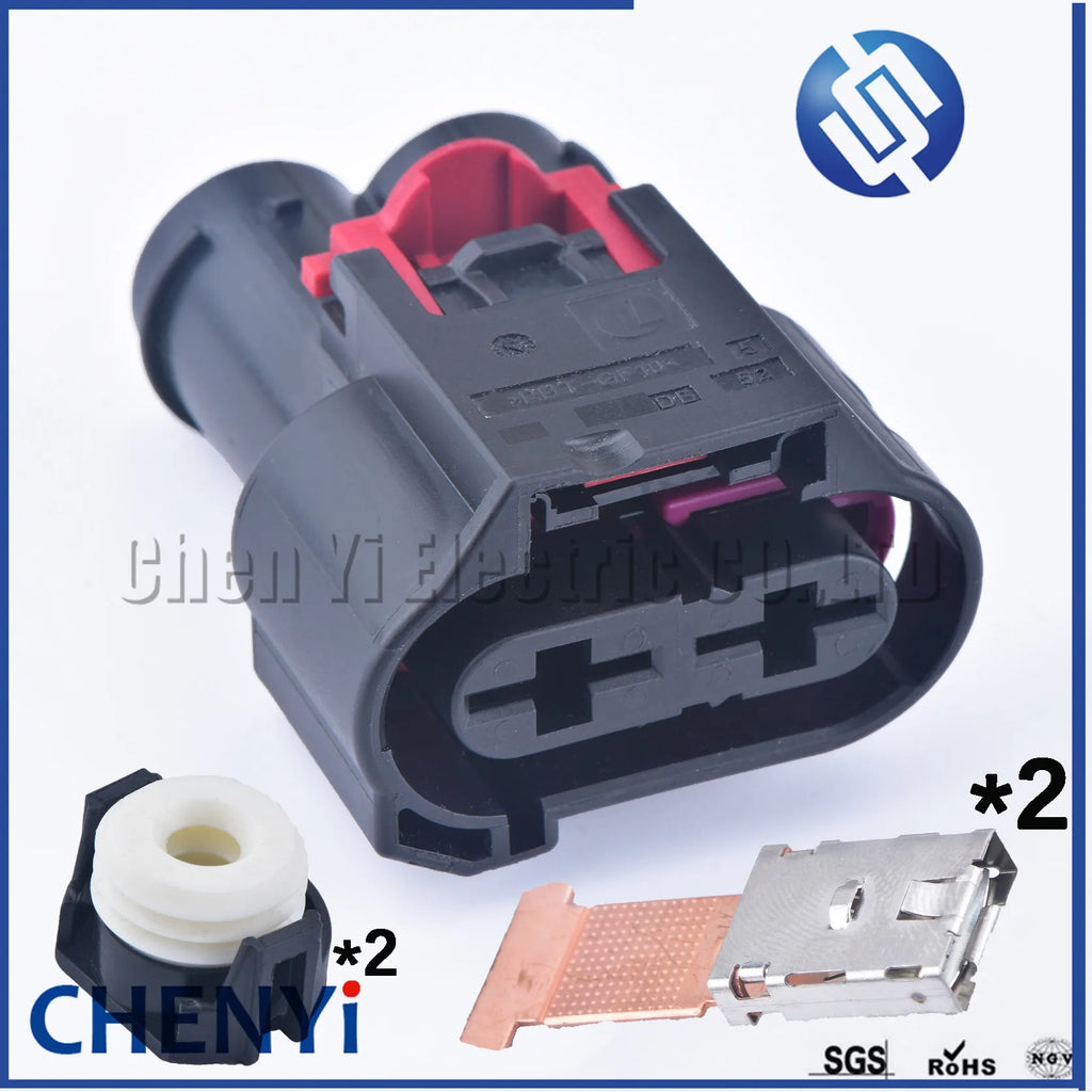 2 Pin/Way Auto waterproof connector Steering Gear Plug Connector 4G0906234A For Tiguan Touareg 4G0 906 234 A