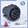 2 sets 4 Pin round odometer speed sensor plug Auto waterproof connector 1-967402-1 1-967325-1 with Pin cable Sheath For HOWO A7