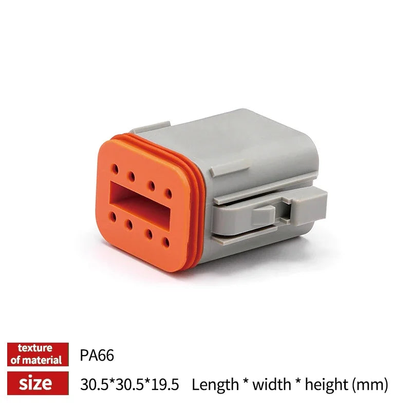 1Set Deutsch DT Series Multi-Pin Bundle (2P/3P/4P/6P/8P) | 22-16AWG Sealed Plug & Socket for Auto Electronics Upgrade DT04-2P