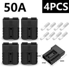 4Pcs  50A/120A Quick Connect Plug Kit - Silver Plated Copper Connector for 12-36V Winch/ATV/Trailer Wiring